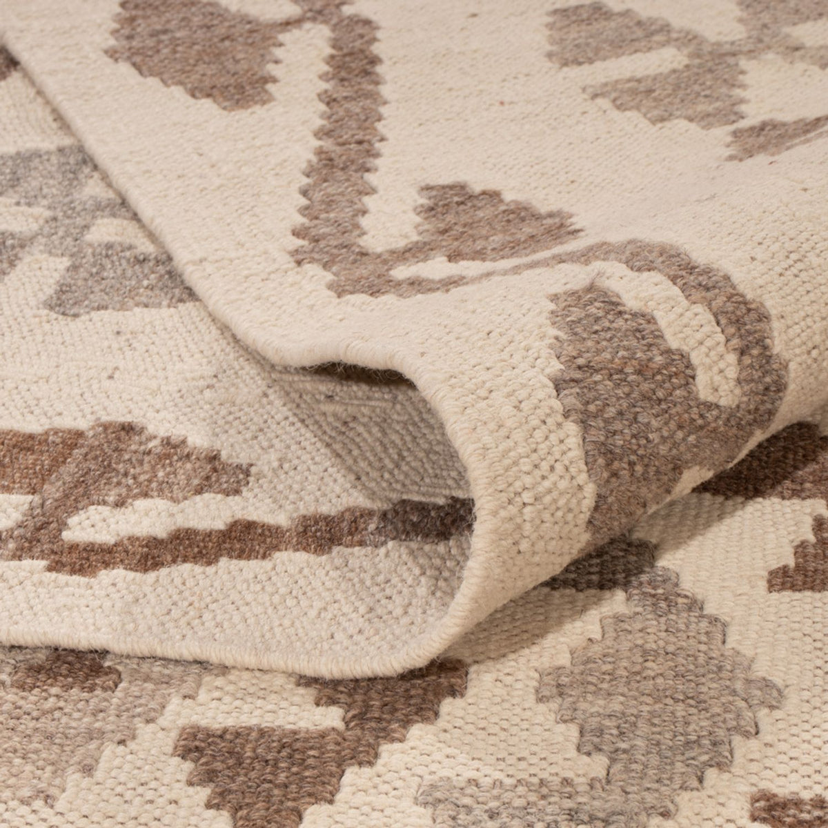 Kelim Teppich - Splash - 289 x 201 cm - hellgrau