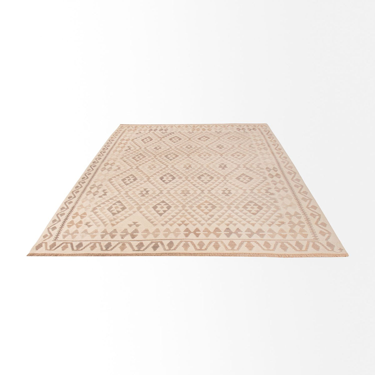 Kelim Teppich - Splash - 294 x 208 cm - grau