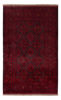 Afghan Teppich - Kunduz - 201 x 128 cm - dunkelrot