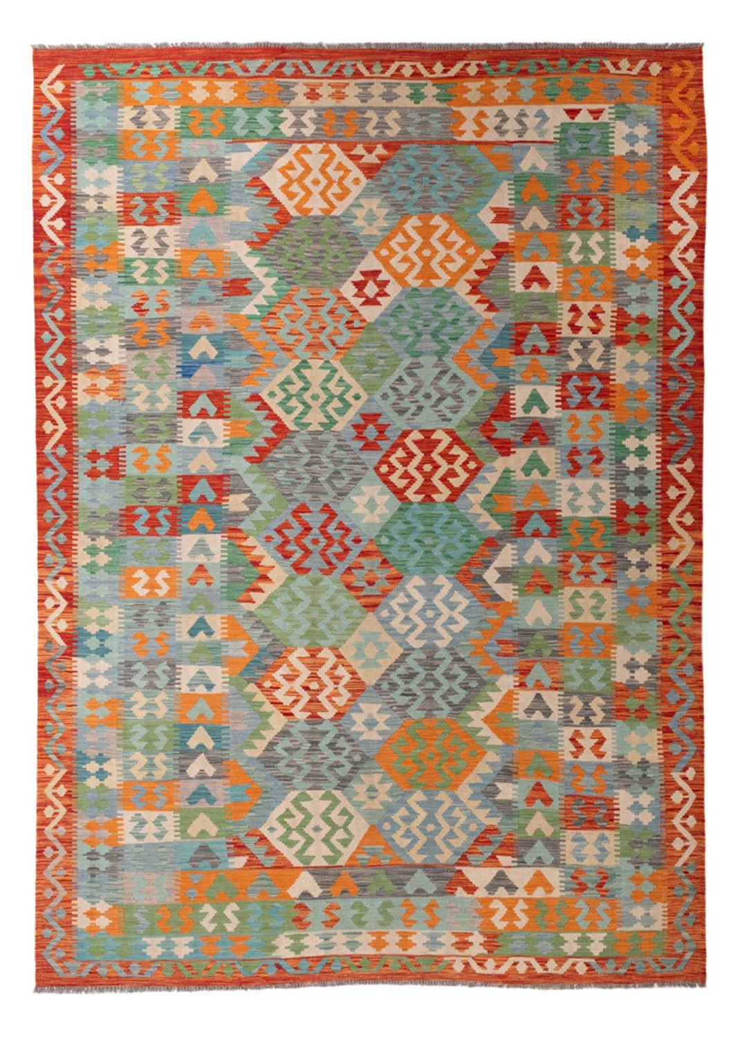 Kelim Teppich - Splash - 287 x 211 cm - mehrfarbig