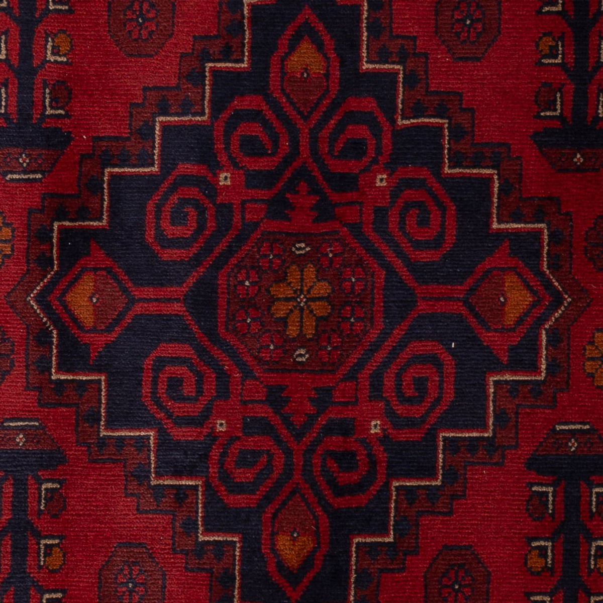 Afghan Teppich - Kunduz - 197 x 127 cm - dunkelrot