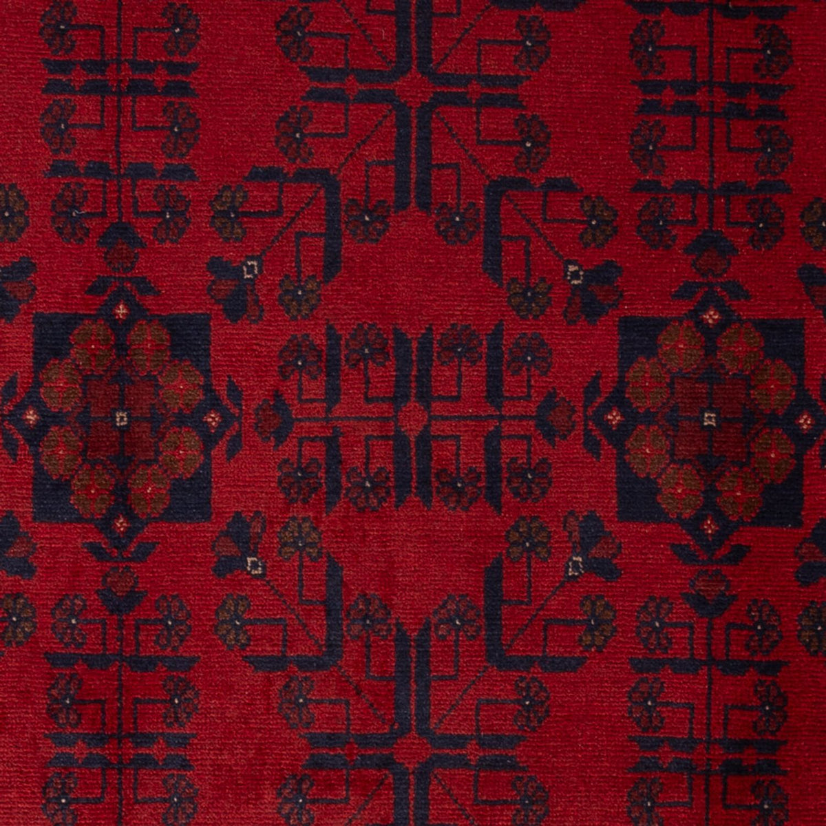 Afghan Teppich - Kunduz - 197 x 125 cm - dunkelrot