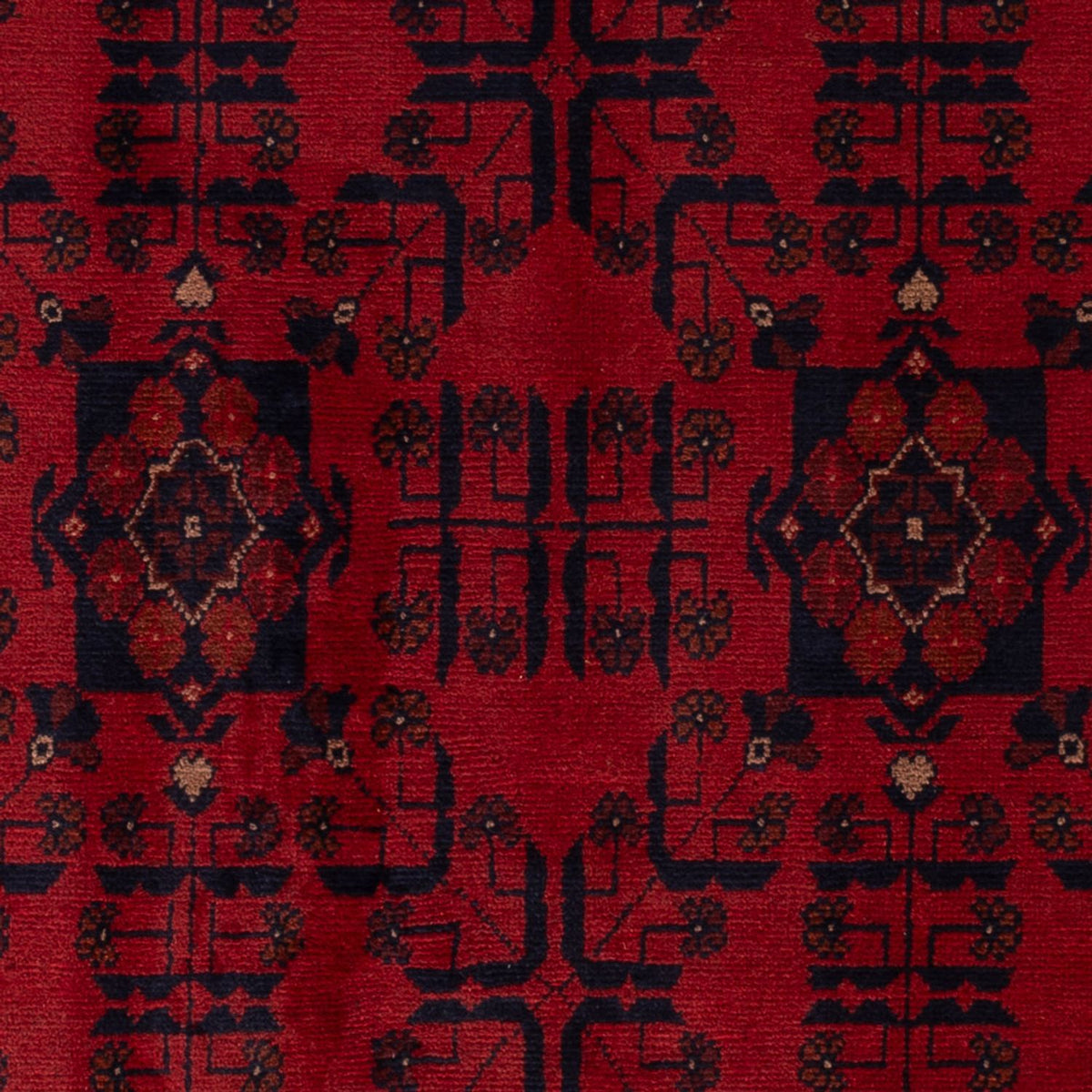Afghan Teppich - Kunduz - 197 x 121 cm - dunkelrot