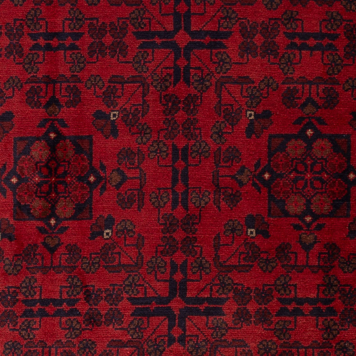 Afghan Teppich - Kunduz - 195 x 128 cm - dunkelrot