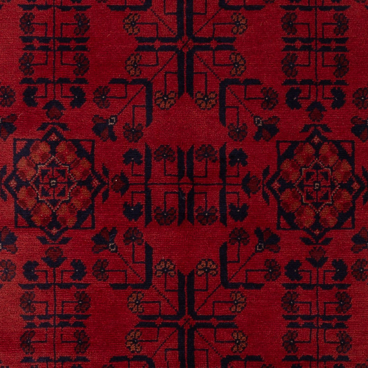 Afghan Teppich - Kunduz - 194 x 133 cm - dunkelrot