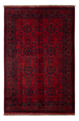 Afghan Teppich - Kunduz - 198 x 130 cm - dunkelrot