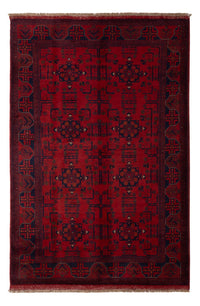 Afghan Teppich - Kunduz - 198 x 130 cm - dunkelrot