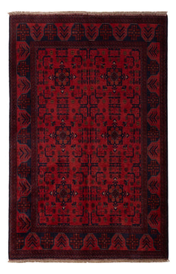 Afghan Teppich - Kunduz - 193 x 127 cm - dunkelrot