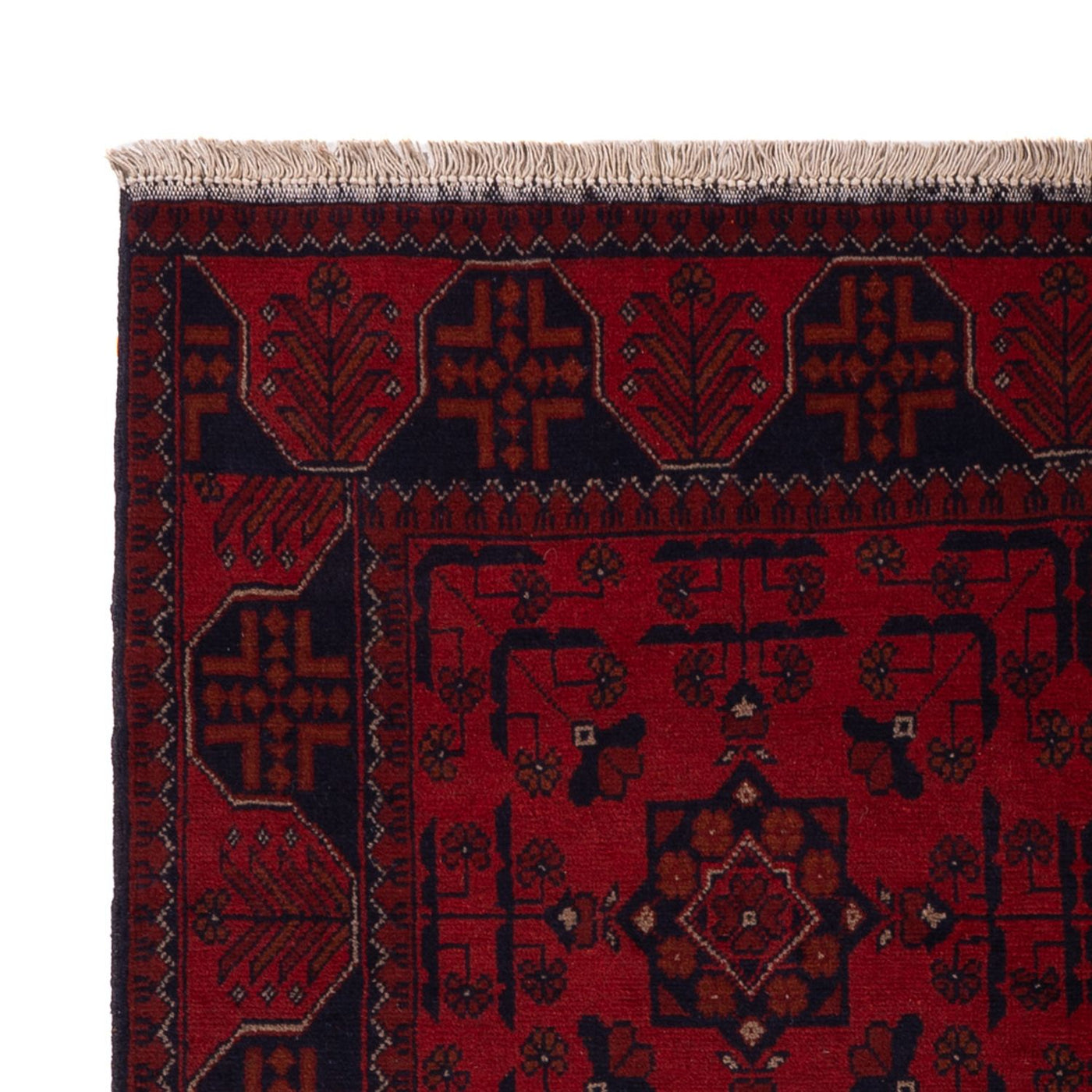 Afghan Teppich - Kunduz - 192 x 127 cm - dunkelrot