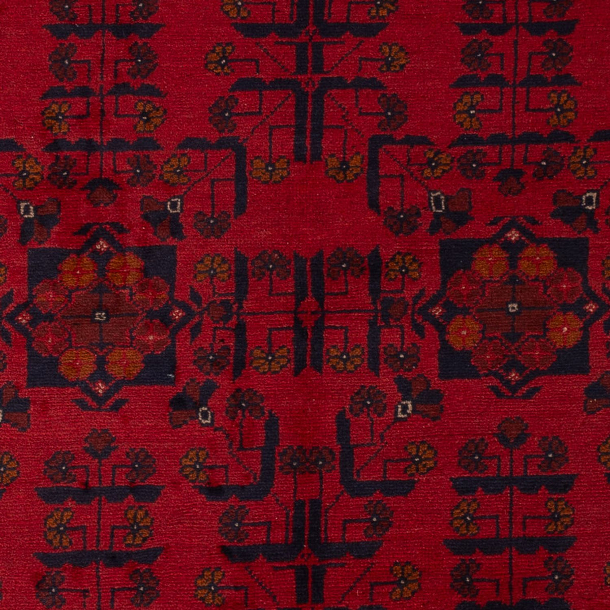Afghan Teppich - Kunduz - 189 x 129 cm - dunkelrot