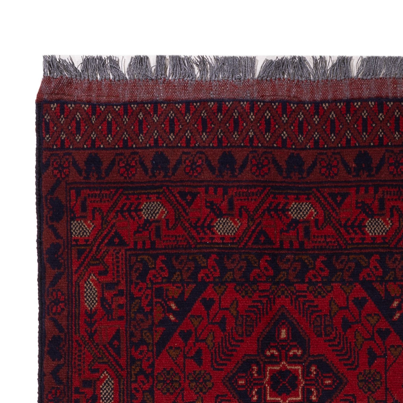 Afghan Teppich - Kunduz - 190 x 128 cm - dunkelrot
