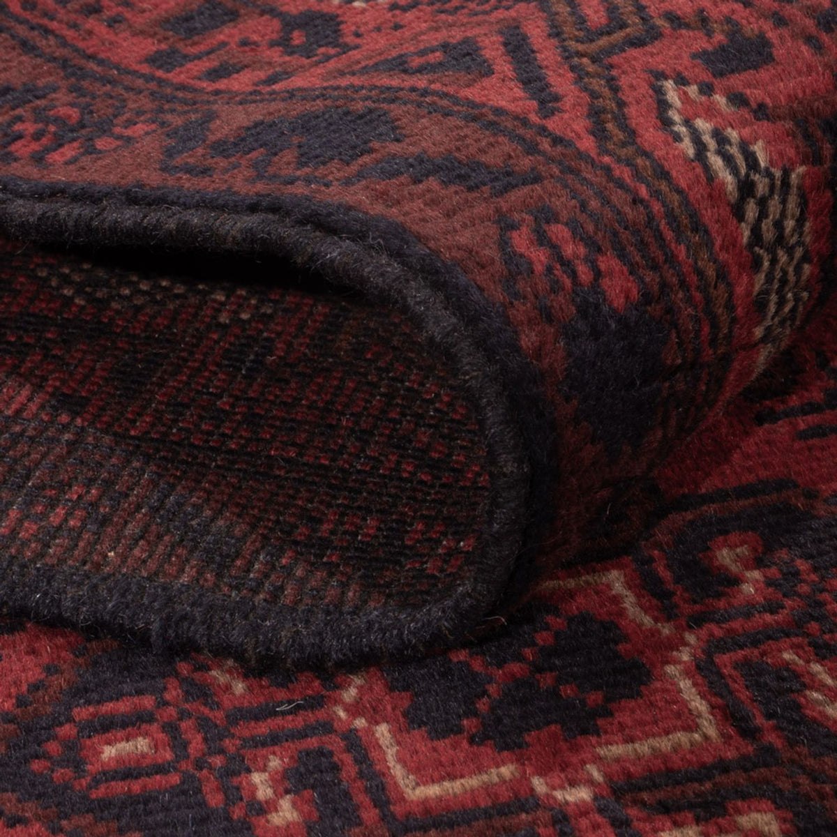 Afghan Teppich - Kunduz - 190 x 128 cm - dunkelrot