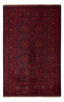 Afghan Teppich - Kunduz - 193 x 124 cm - dunkelrot