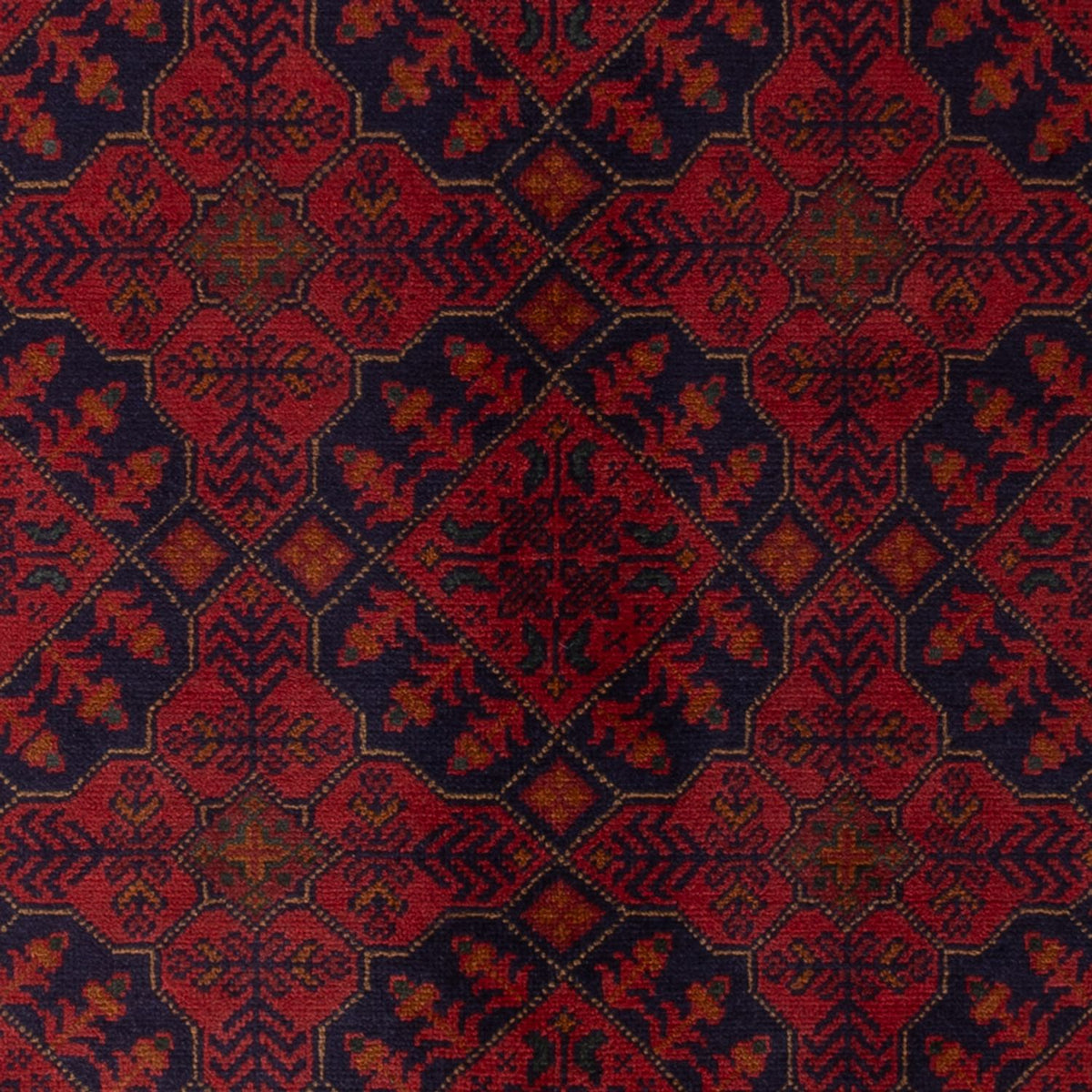 Afghan Teppich - Kunduz - 193 x 124 cm - dunkelrot