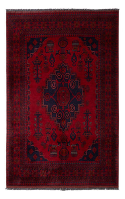 Afghan Teppich - Kunduz - 190 x 121 cm - dunkelrot
