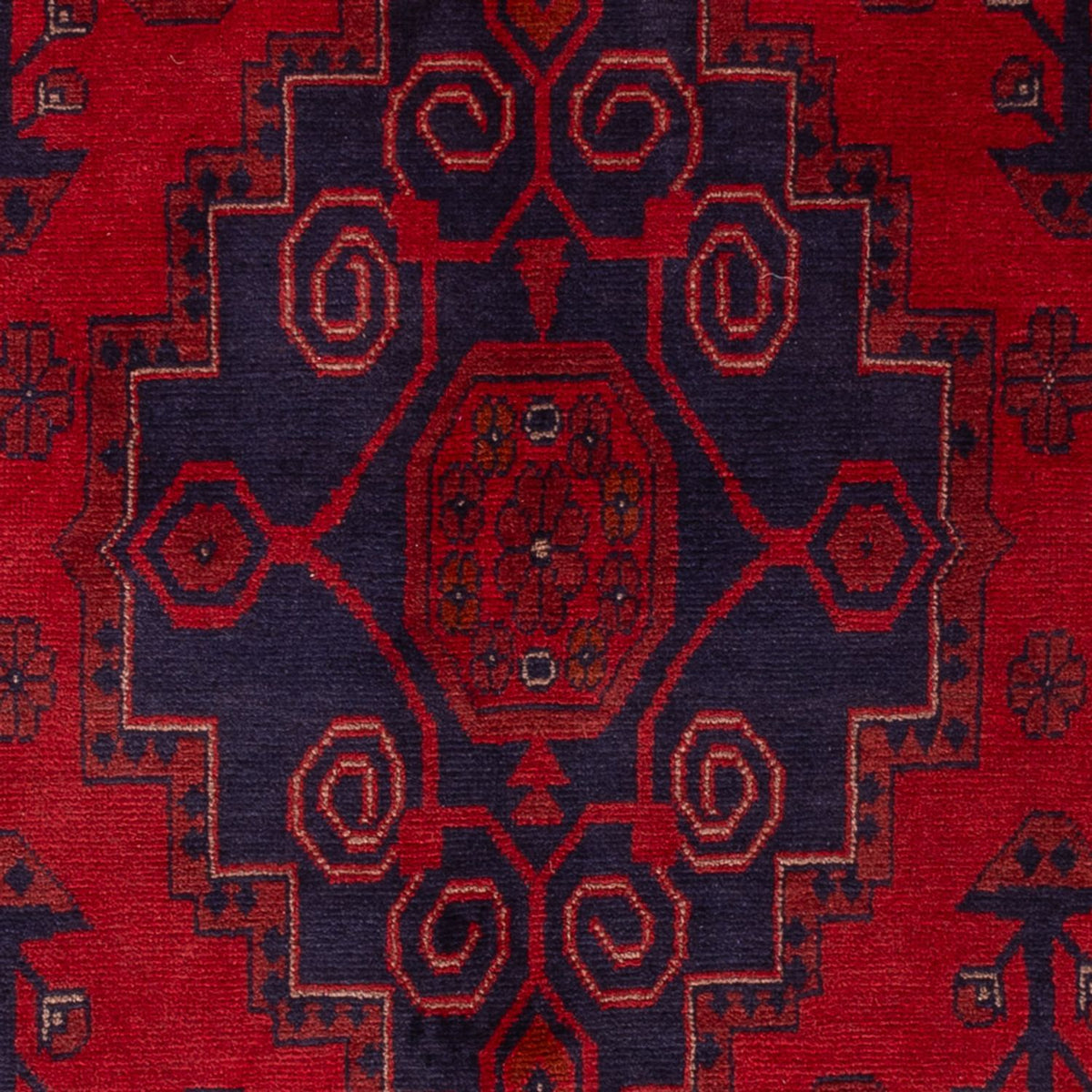 Afghan Teppich - Kunduz - 190 x 121 cm - dunkelrot