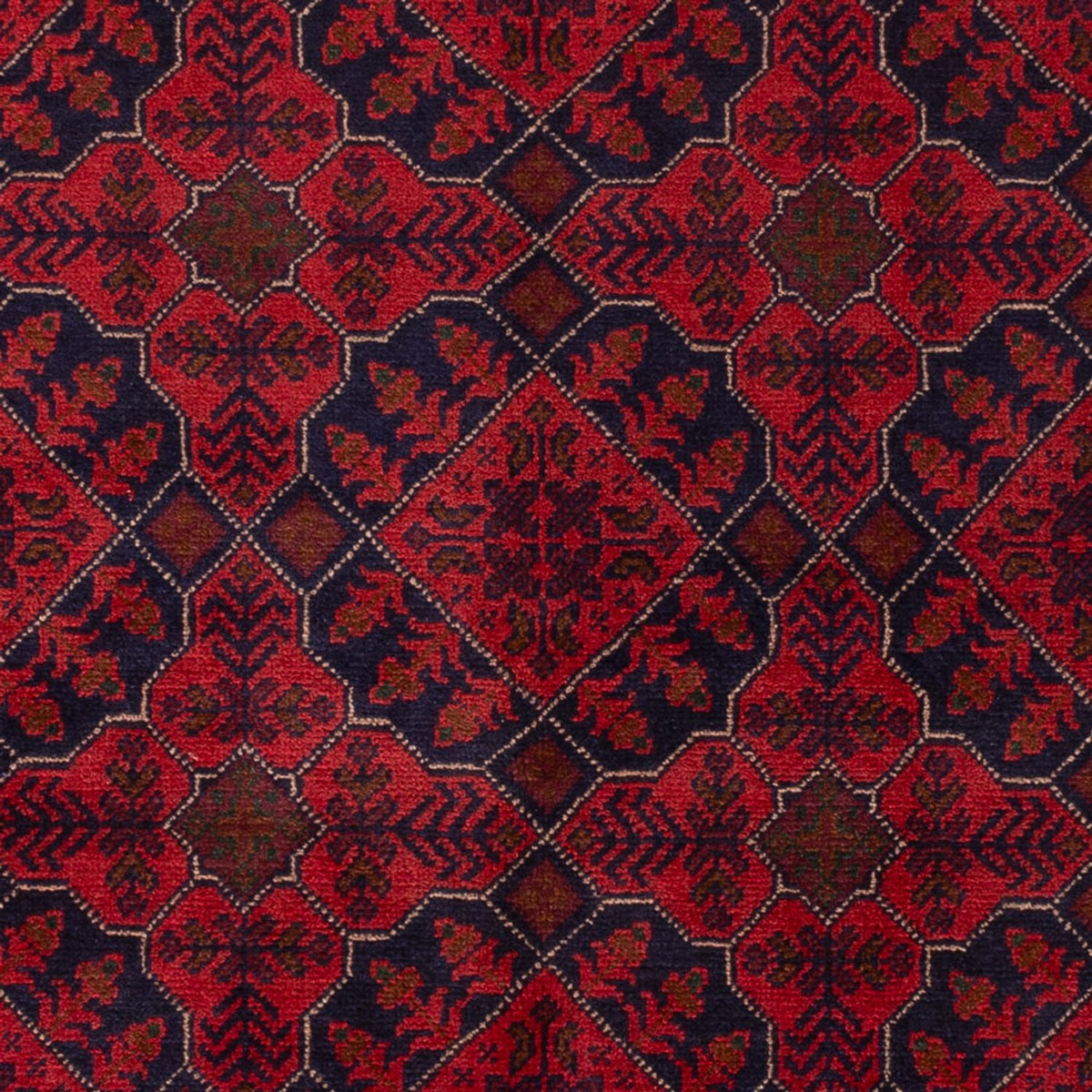 Afghan Teppich - Kunduz - 193 x 125 cm - dunkelrot