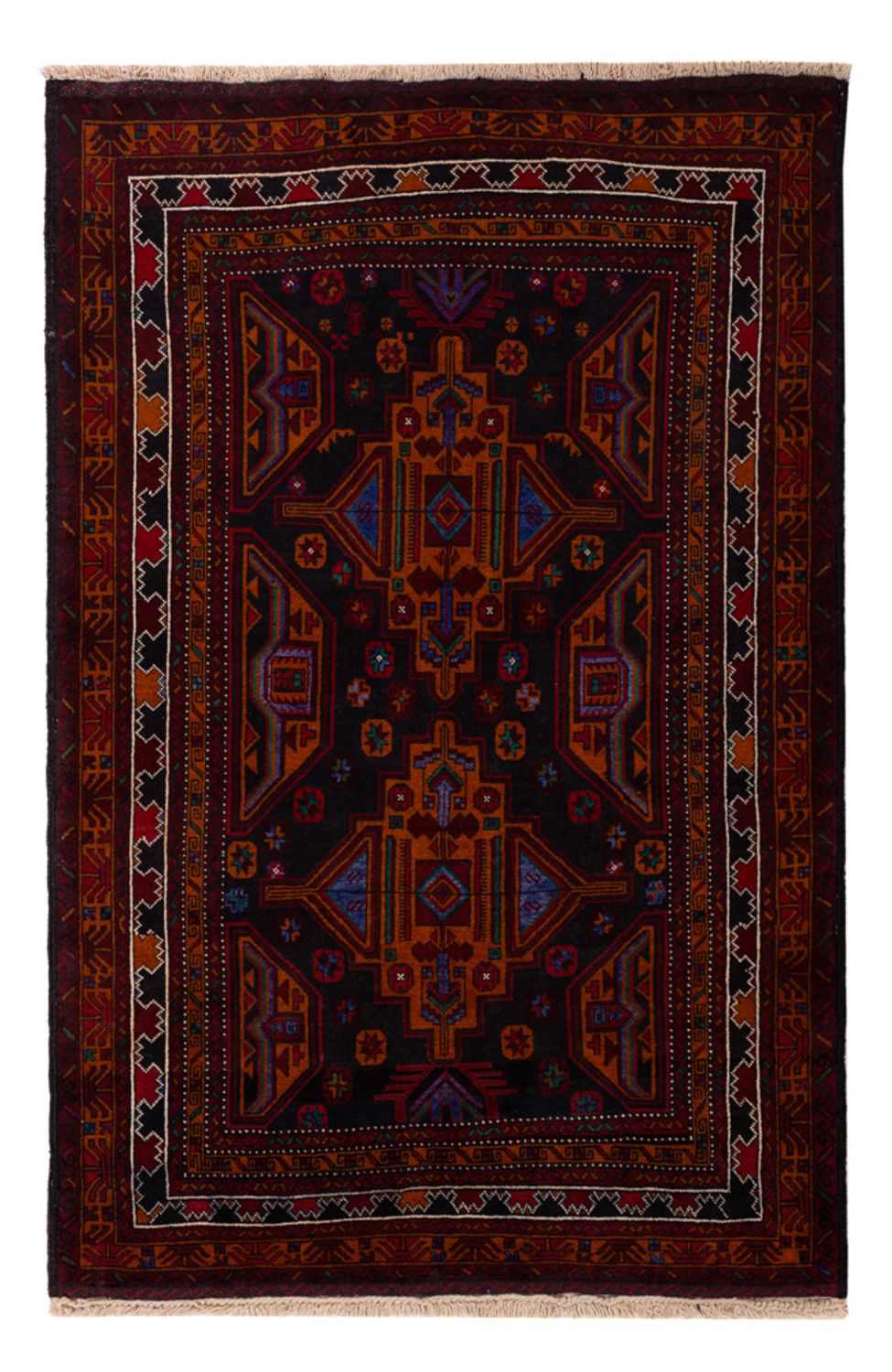 Belutsch Teppich - 183 x 123 cm - dunkelrot