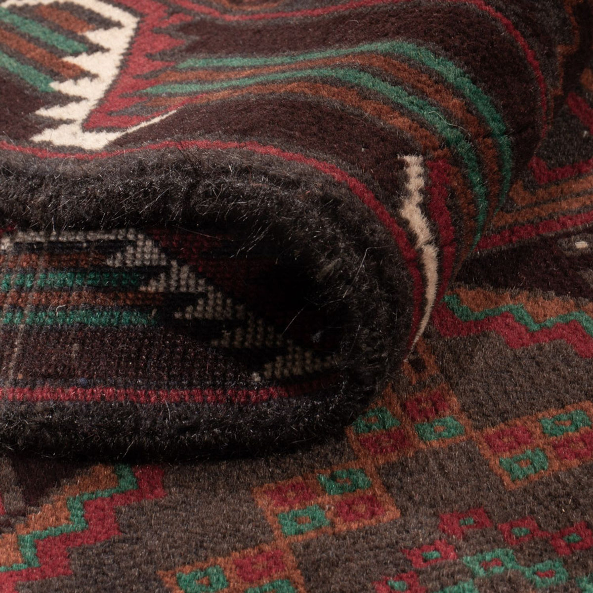 Belutsch Teppich - 183 x 114 cm - dunkelrot