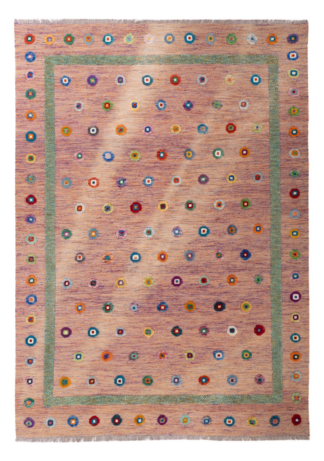 Kelim Teppich - Splash - 298 x 215 cm - rosa