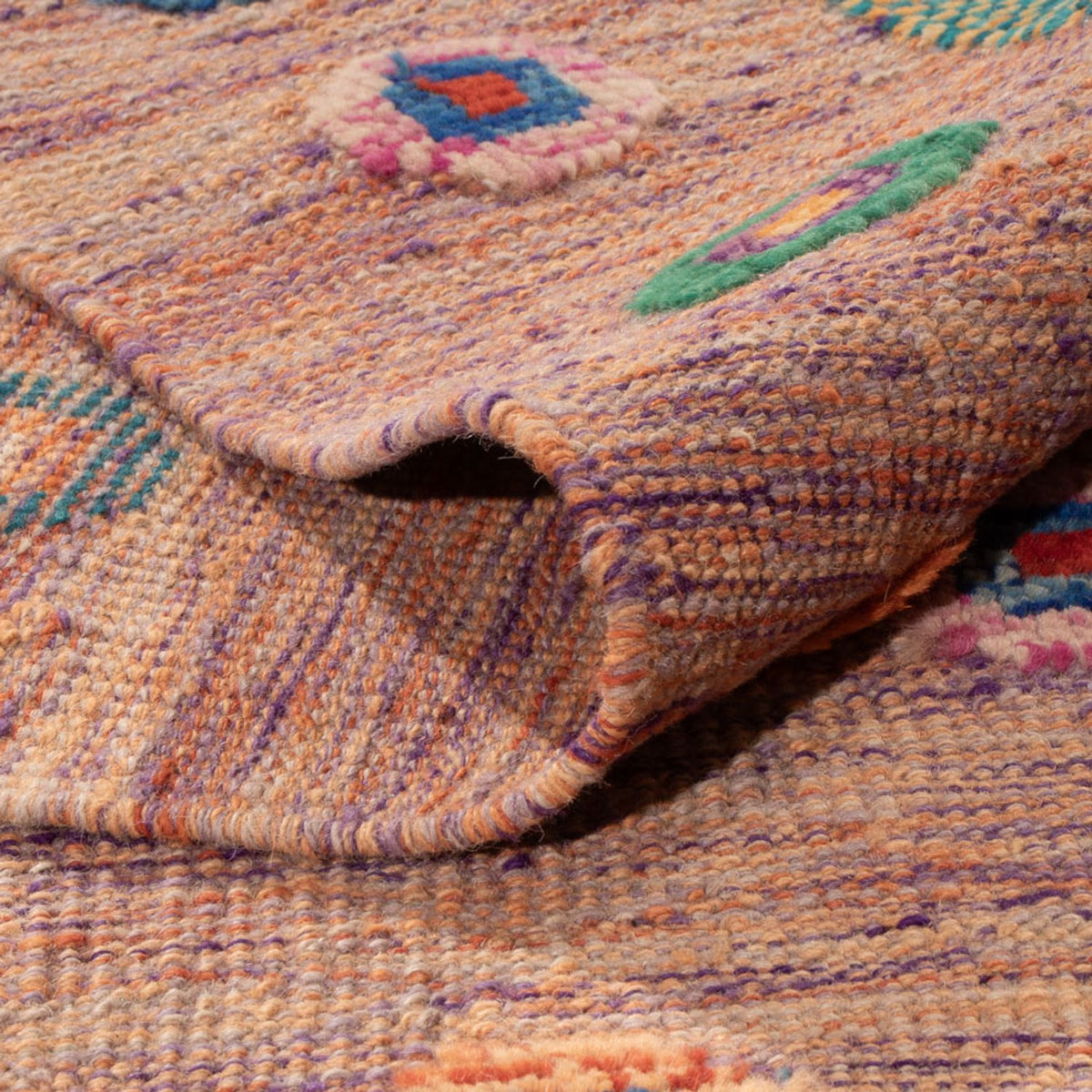 Kelim Teppich - Splash - 298 x 215 cm - rosa