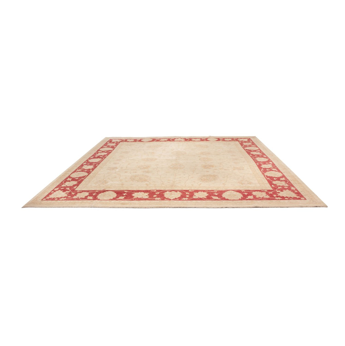 Ziegler Teppich quadratisch  - 394 x 398 cm - beige