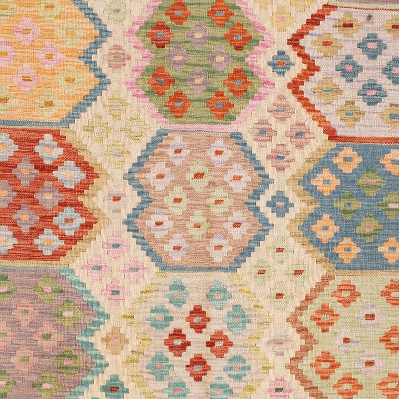 Kelim Teppich - Splash - 258 x 176 cm - bunt