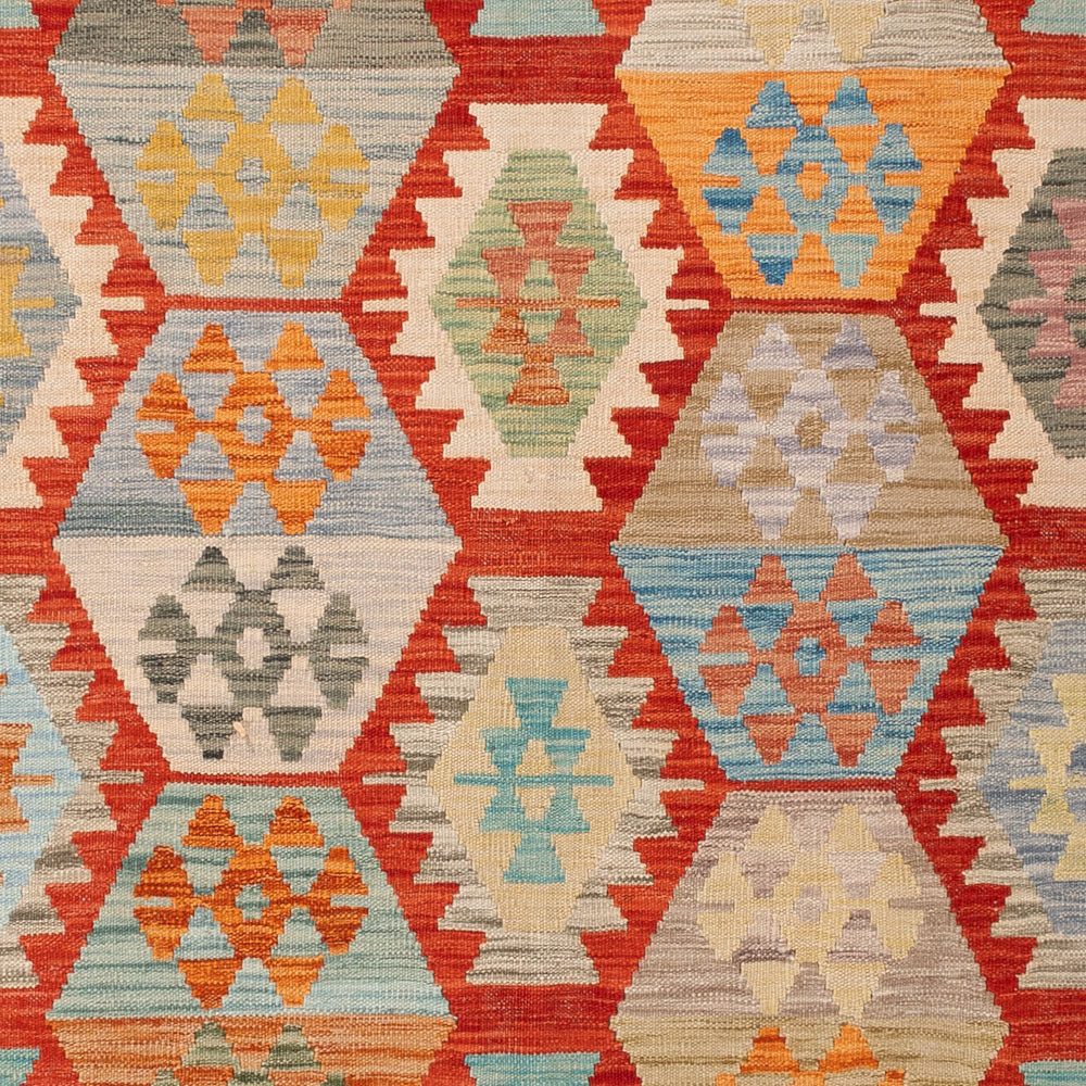 Kelim Teppich - Splash - 241 x 178 cm - bunt