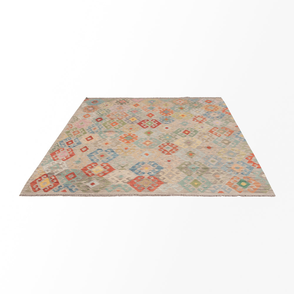 Kelim Teppich - Splash - 252 x 185 cm - bunt