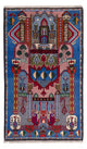 Belutsch Teppich - 140 x 90 cm - blau