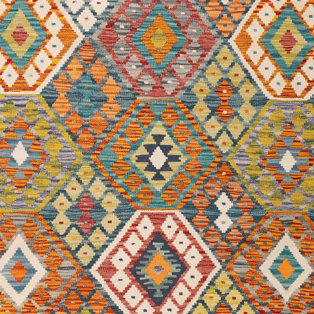 Kelim Teppich - Splash - 236 x 193 cm - bunt