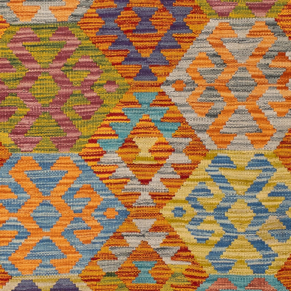 Kelim Teppich - Splash - 200 x 144 cm - bunt