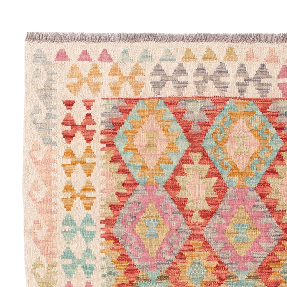 Kelim Teppich - Splash - 198 x 154 cm - bunt