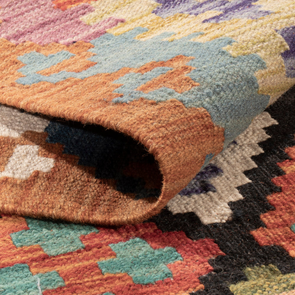 Kelim Teppich - Splash - 155 x 104 cm - bunt