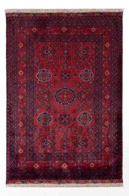 Afghan Teppich - Kunduz - 149 x 101 cm - rot