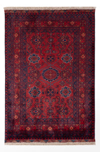 Afghan Teppich - Kunduz - 149 x 101 cm - rot