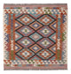 Kelim Teppich - Splash quadratisch  - 102 x 101 cm - mehrfarbig
