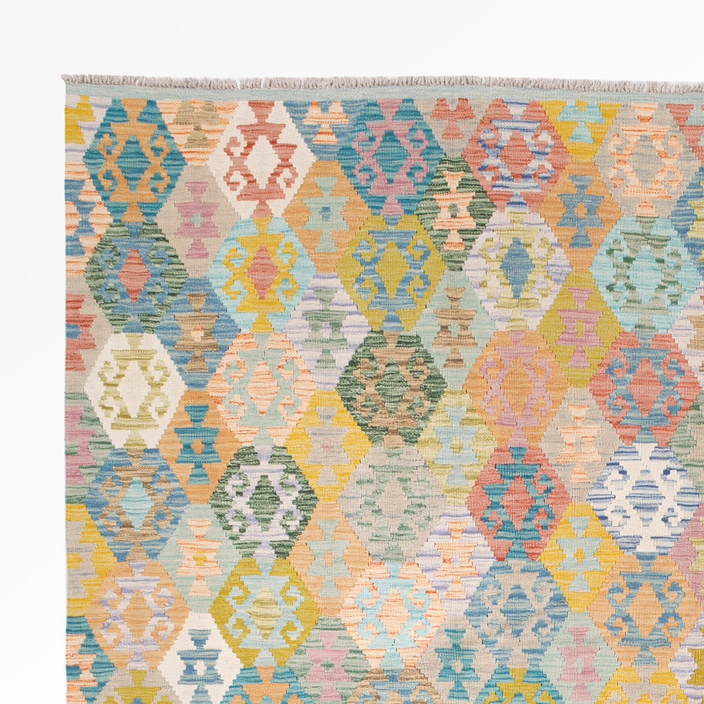 Kelim Teppich - Splash - 307 x 264 cm - bunt