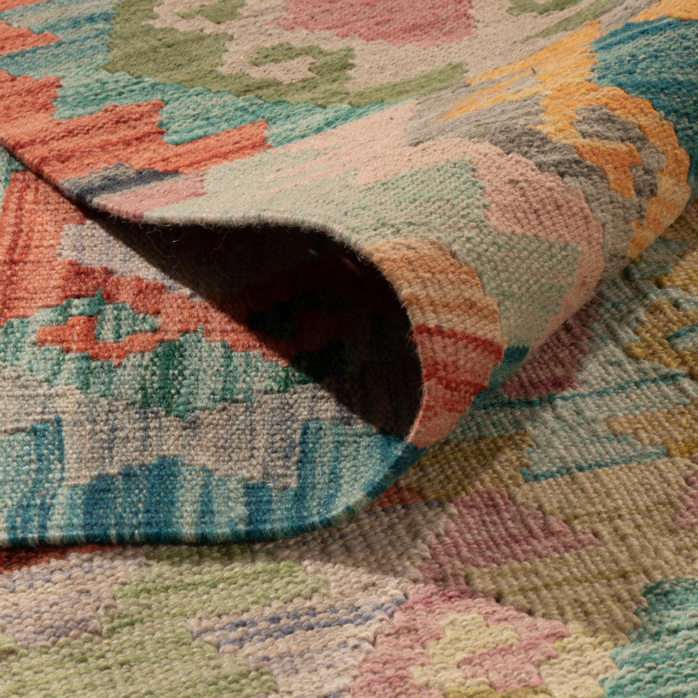 Kelim Teppich - Splash - 345 x 253 cm - bunt