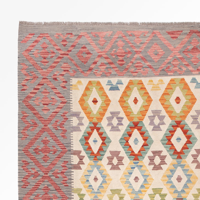 Kelim Teppich - Splash - 389 x 314 cm - bunt