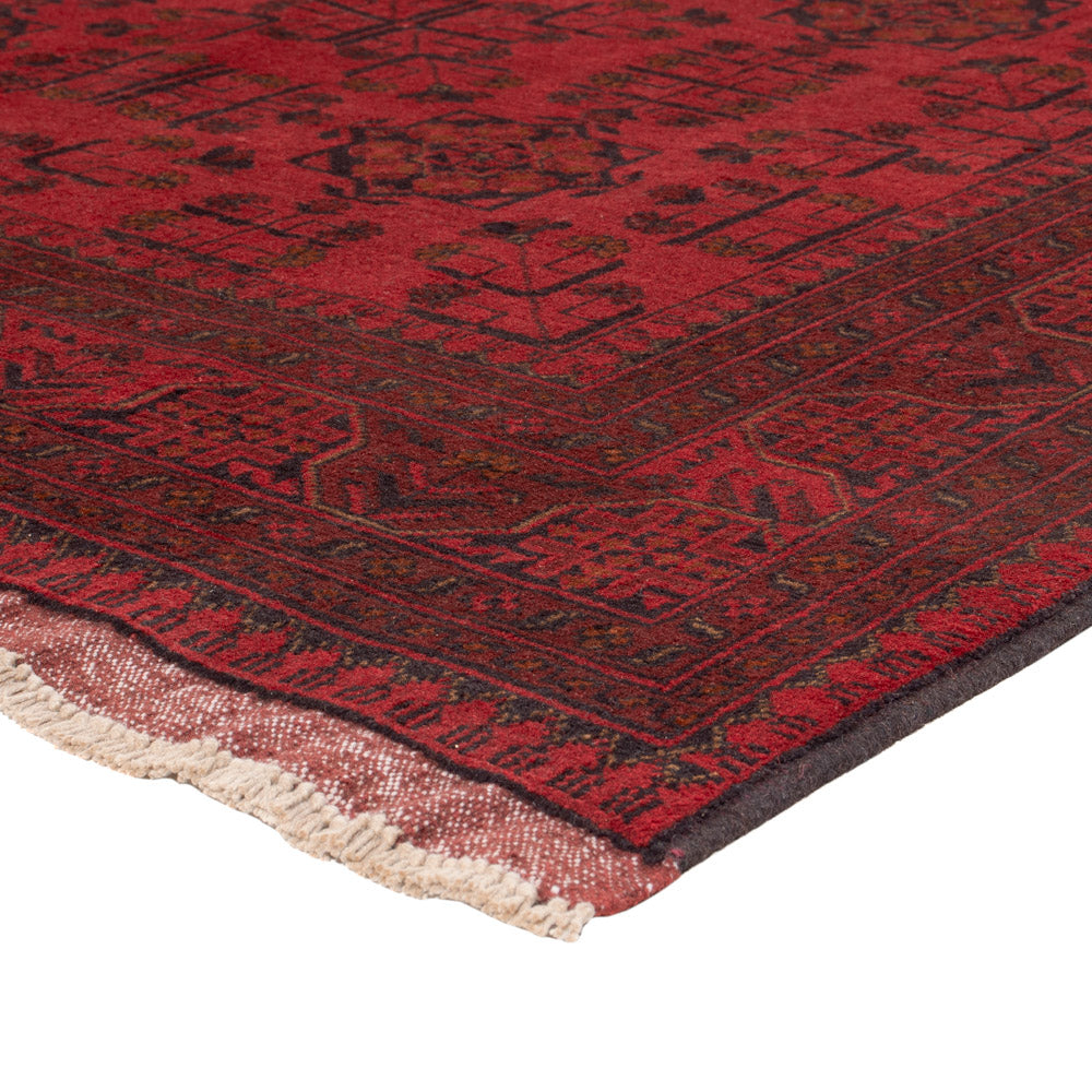 Afghan Teppich - Kunduz - 225 x 178 cm - rot