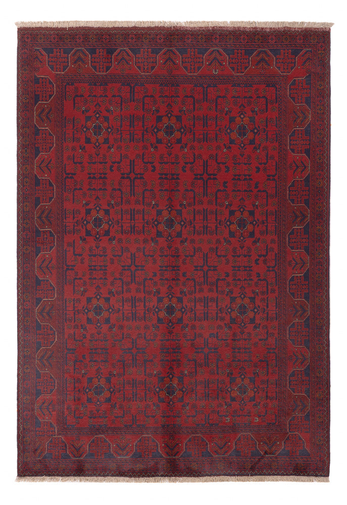 Afghan Teppich - Kunduz - 234 x 175 cm - rot