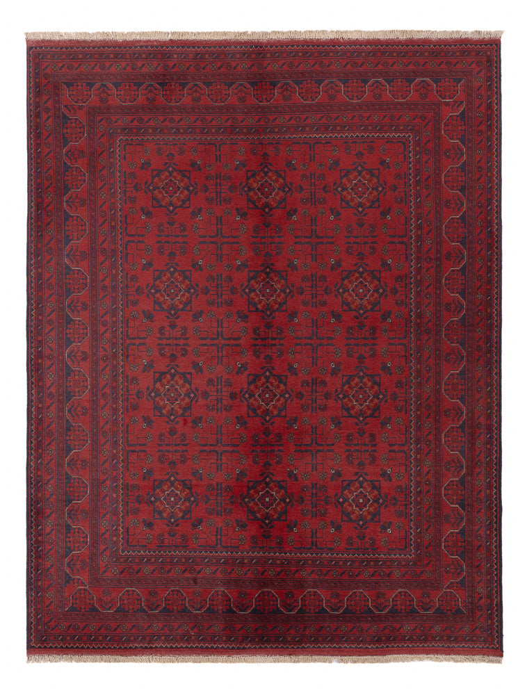 Afghan Teppich - Kunduz - 236 x 166 cm - rot