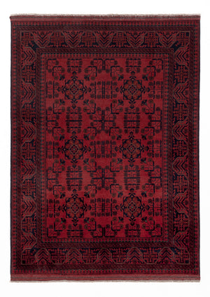 Afghan Teppich - Kunduz - 205 x 147 cm - rot