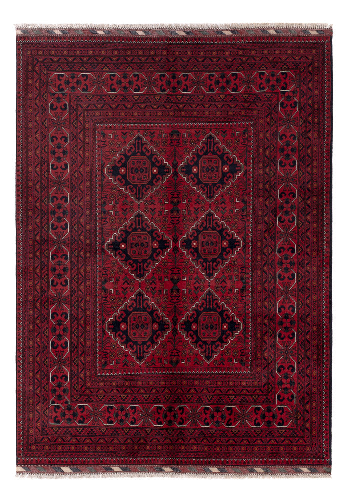 Afghan Teppich - Kunduz - Royal - 203 x 150 cm - rot