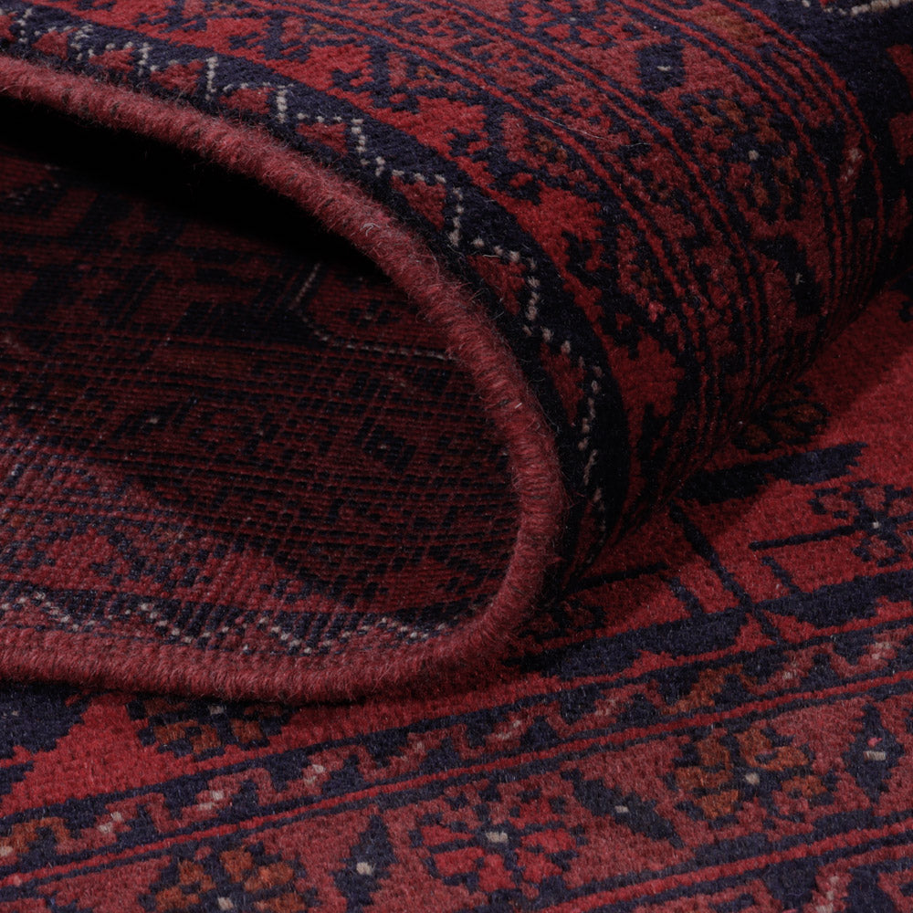 Afghan Teppich - Kunduz - 196 x 151 cm - rot