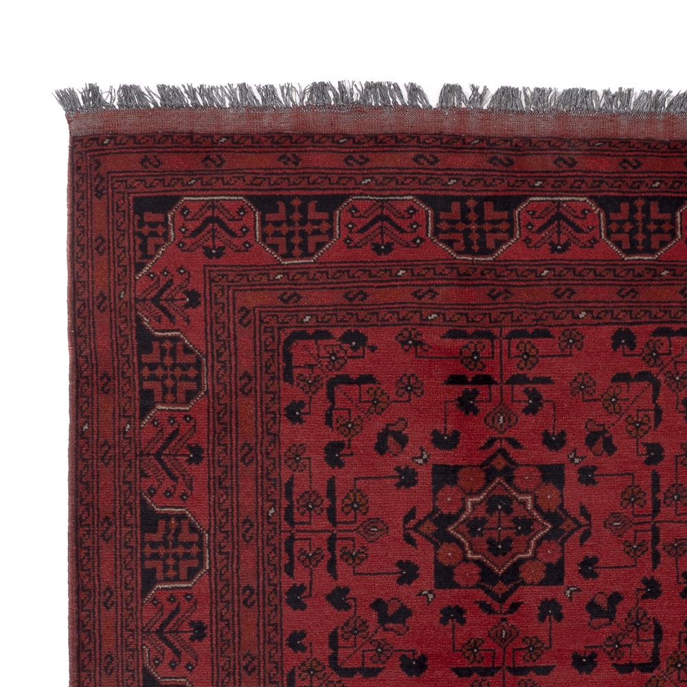 Afghan Teppich - Kunduz - 198 x 153 cm - rot