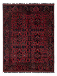 Afghan Teppich - Kunduz - 193 x 150 cm - rot
