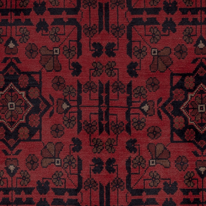 Afghan Teppich - Kunduz - 193 x 150 cm - rot