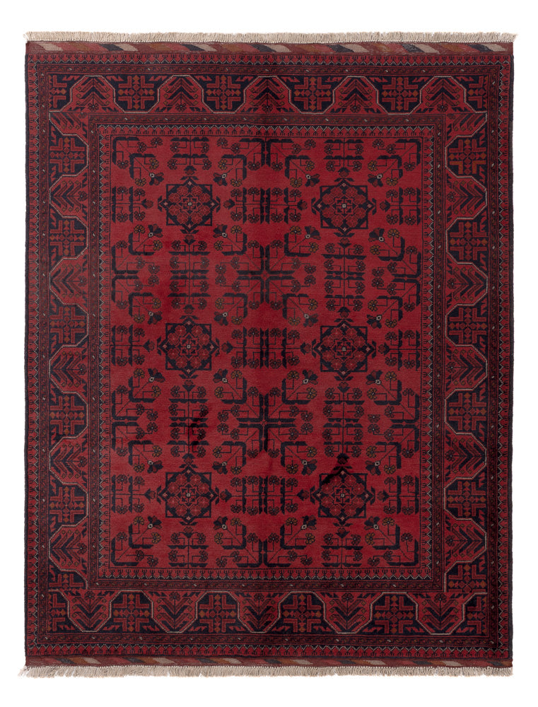 Afghan Teppich - Kunduz - 191 x 155 cm - rot